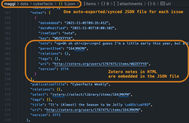 Zotero JSON